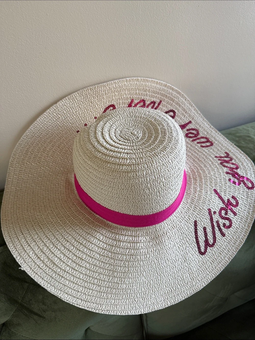 Wish You Were Here Wide Brim Beach Hat