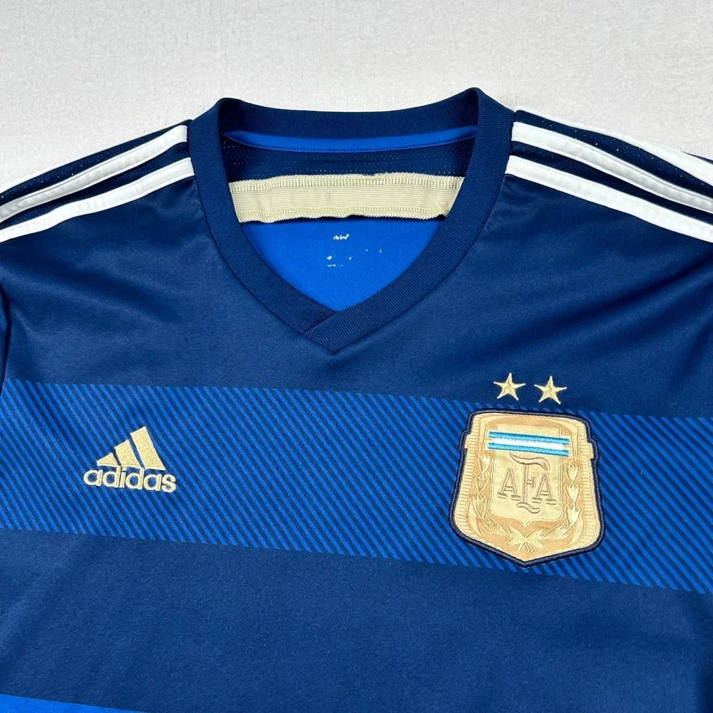 Adidas Argentina Soccer Jersey Mens M 2014 World Cup Away Football Kit AFA