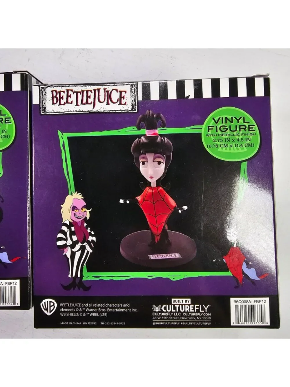 Beetlejuice & Lydia 4.5” Vinyl Figures Set of 2 NIB CultureFly