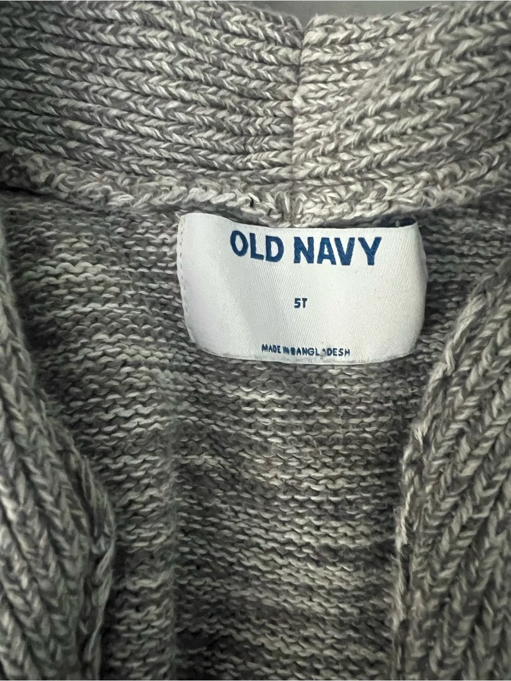 Old Navy Gray Chenille Cardigan with Little Lass Floral Appliqué Sweater