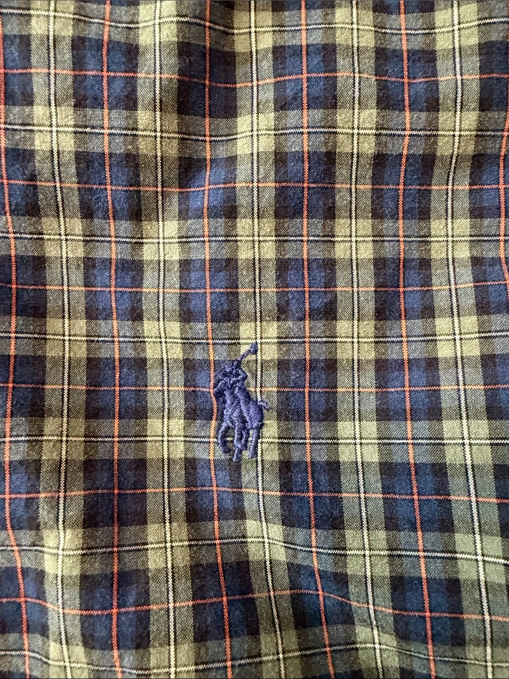 Ralph Lauren Green and Blue Plaid Button-Down Shirt
