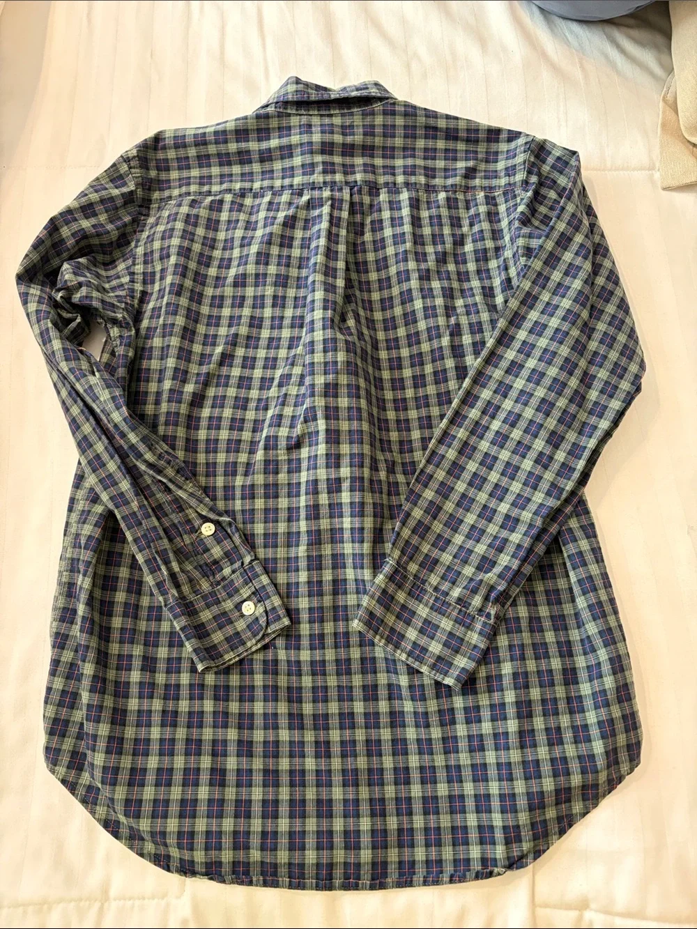 Ralph Lauren Green and Blue Plaid Button-Down Shirt