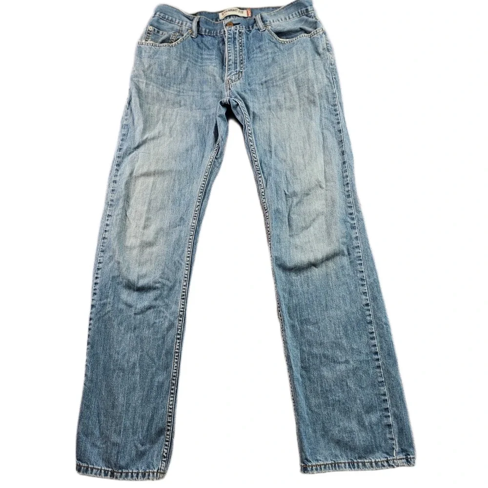 Levi's 505‎ Jeans Mens 34x34 Blue Denim Faded Streetwear Americana Straight Fit