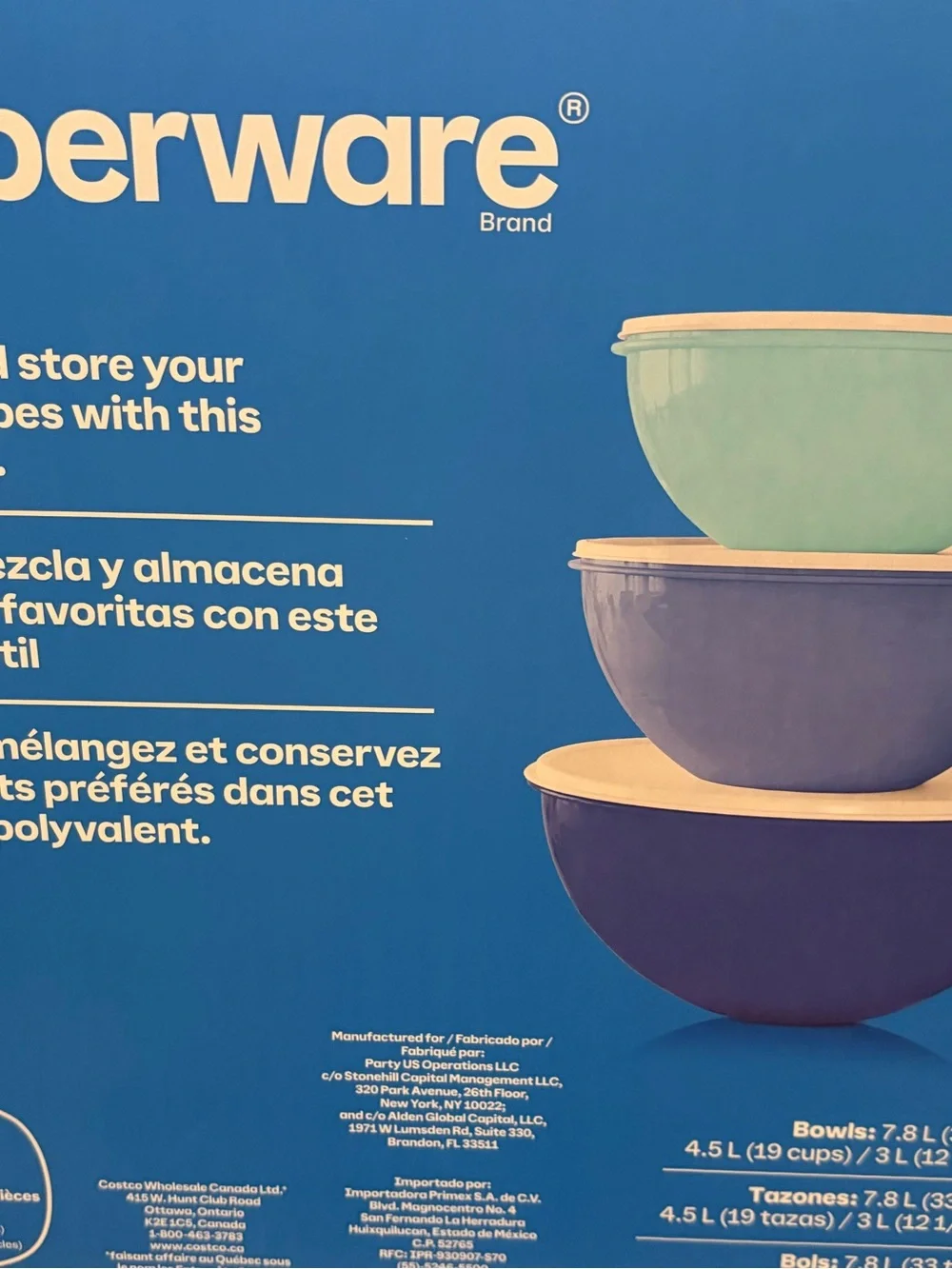 Tupperware set three