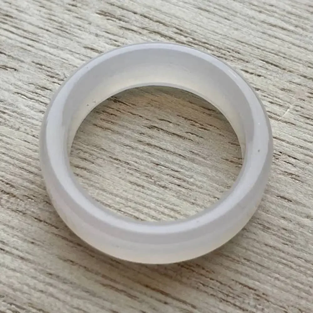 White Agate Crystal Ring Size 6.5 -#5