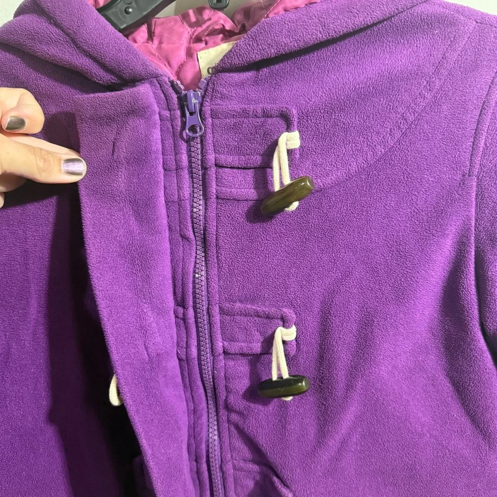 Old Navy Y2K Kids Purple Toggle Fleece Coat Size XL (14)