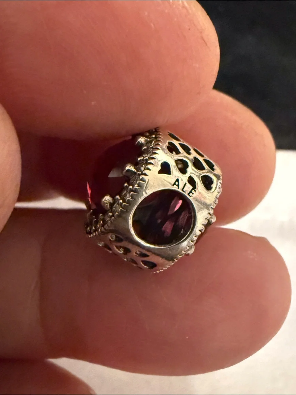 Pandora charm faceted