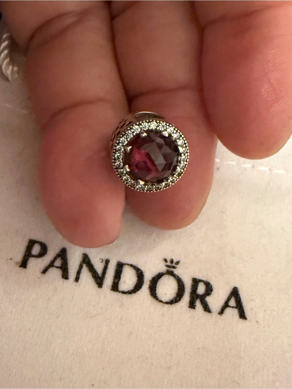 Pandora charm faceted