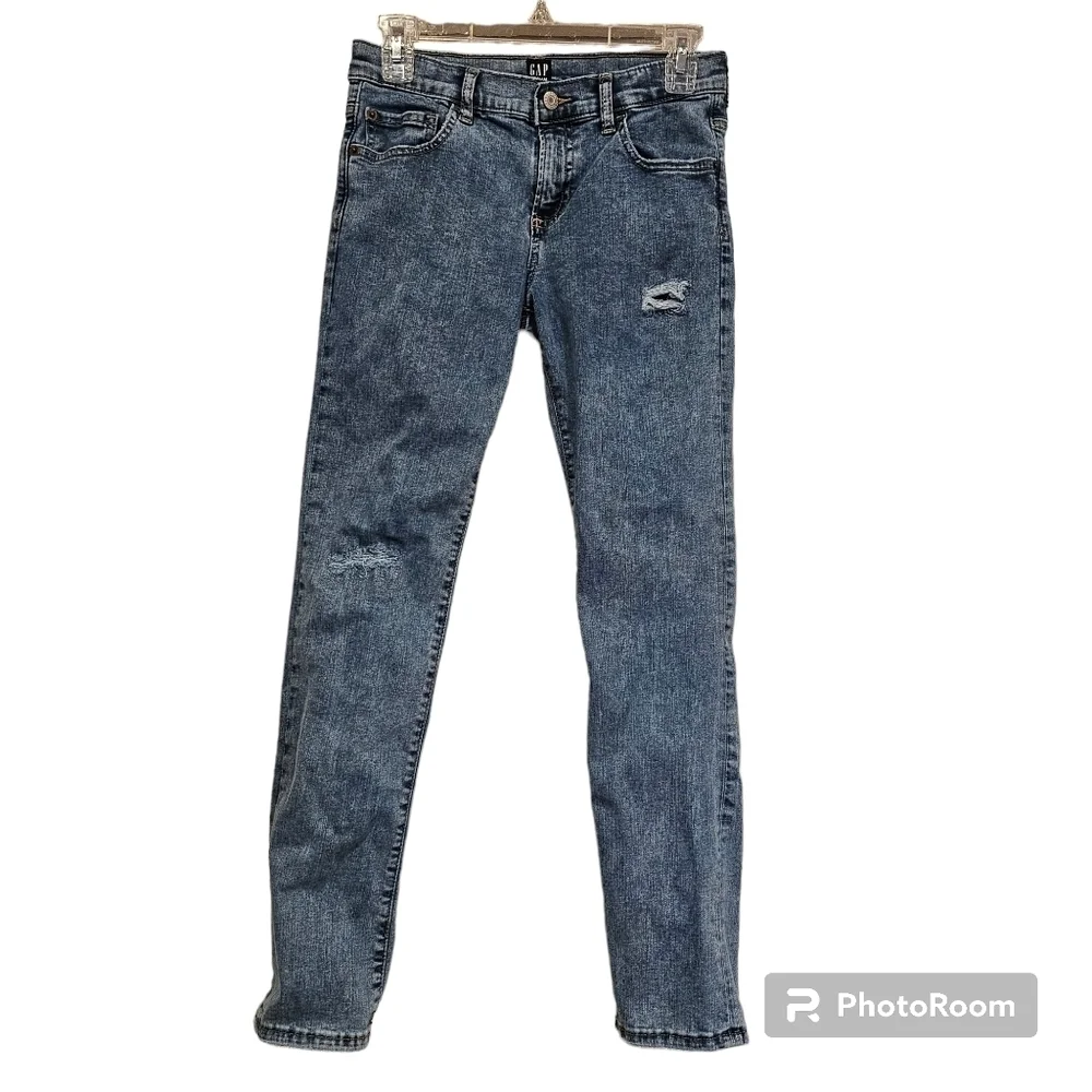 Gap Stretch Skinny Girls Distressed Denim jeans Size 14