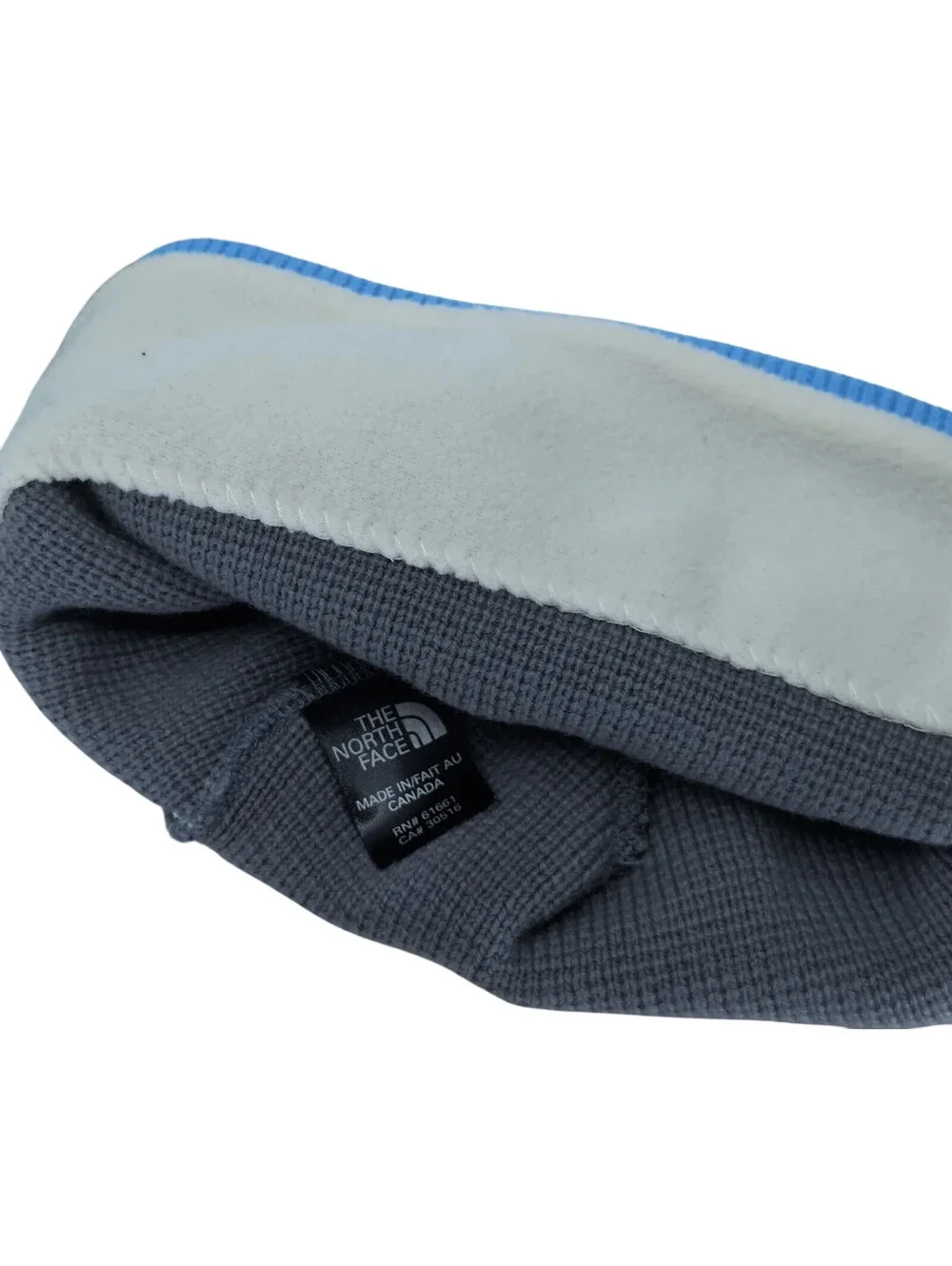The North Face Hat Cap Beanie One Size Gray Knit Fleece Lined Winter Mens Canada