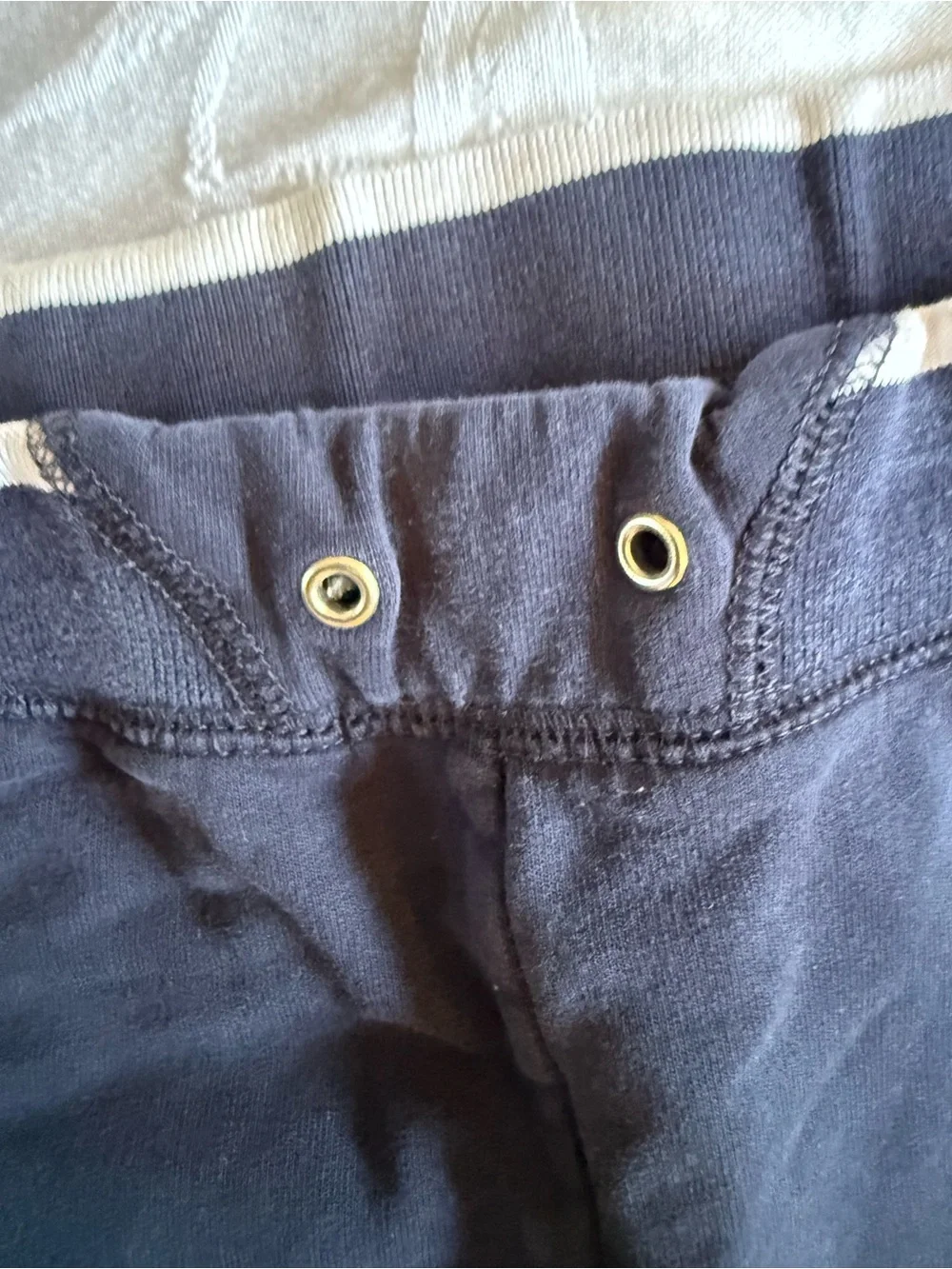 Anne Klein Navy Blue Cotton Sweat Pants