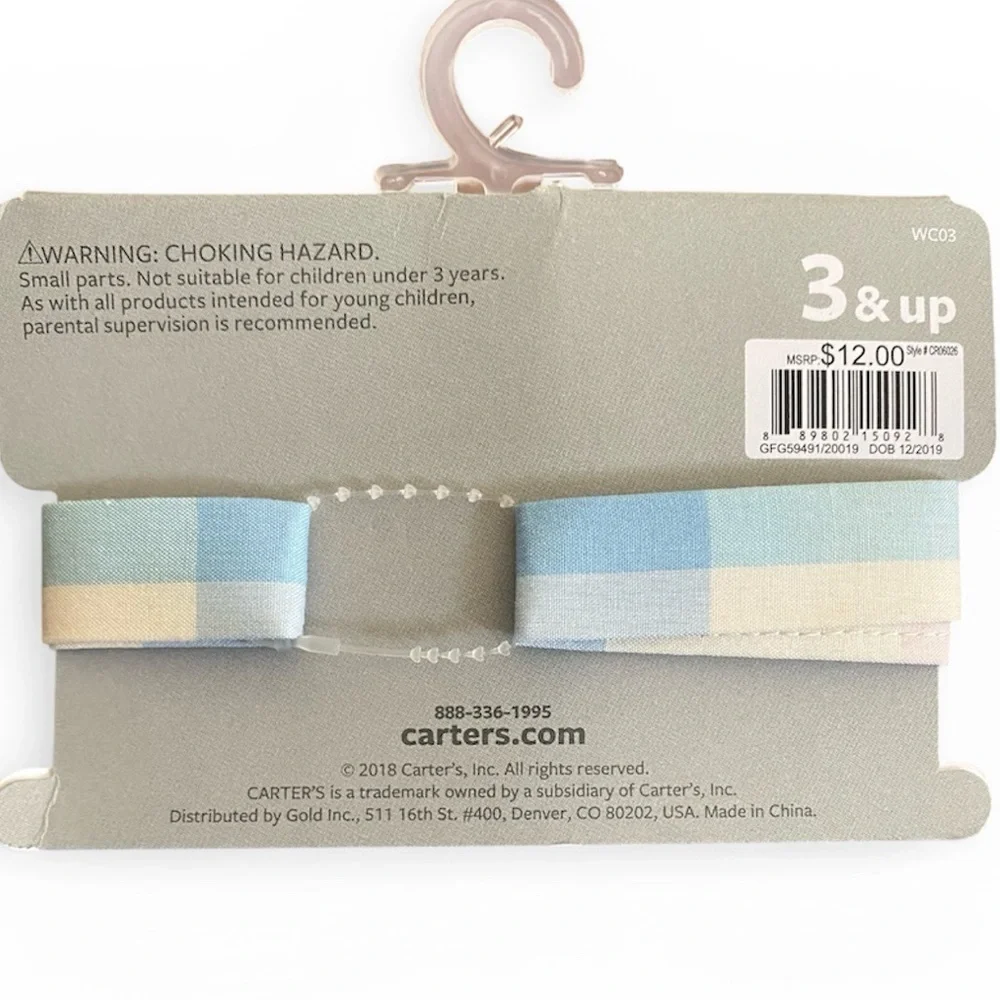 Carter's Pastel Plaid Kids Bowtie