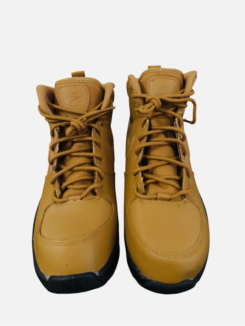 Nike Manoa Leather Boots (GS) Wheat/Black BQ5372-700 Unisex Youth Size 5.5Y