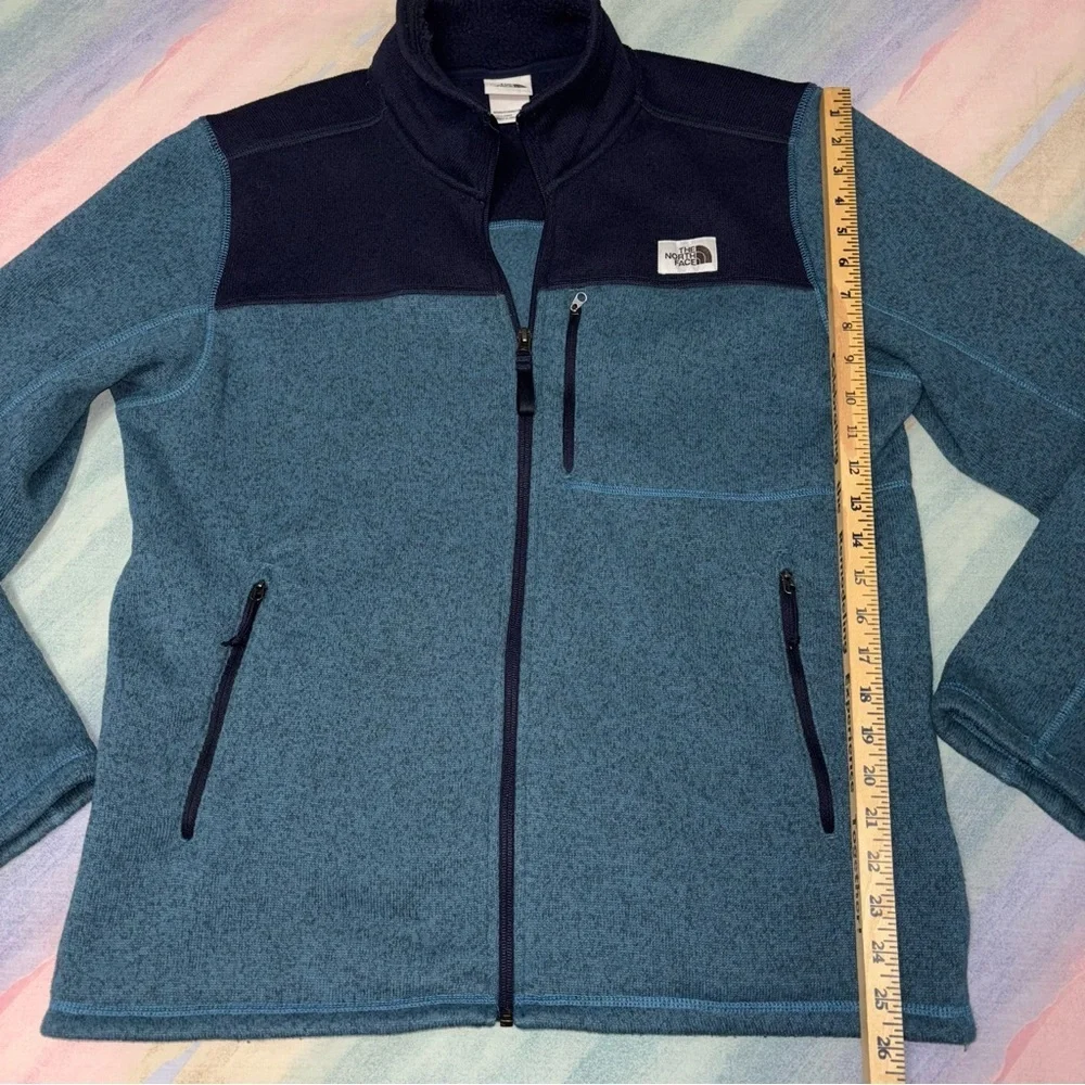The North Face Men's Gordon Lyons Full Zip Fleece Jacket Mallard Blue Heritage L
