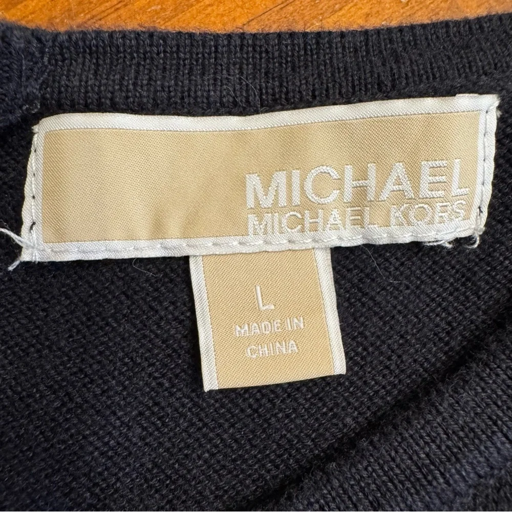 MICHAEL Michael Kors Striped Navy & Green Knit Dress Nautical Business Size L