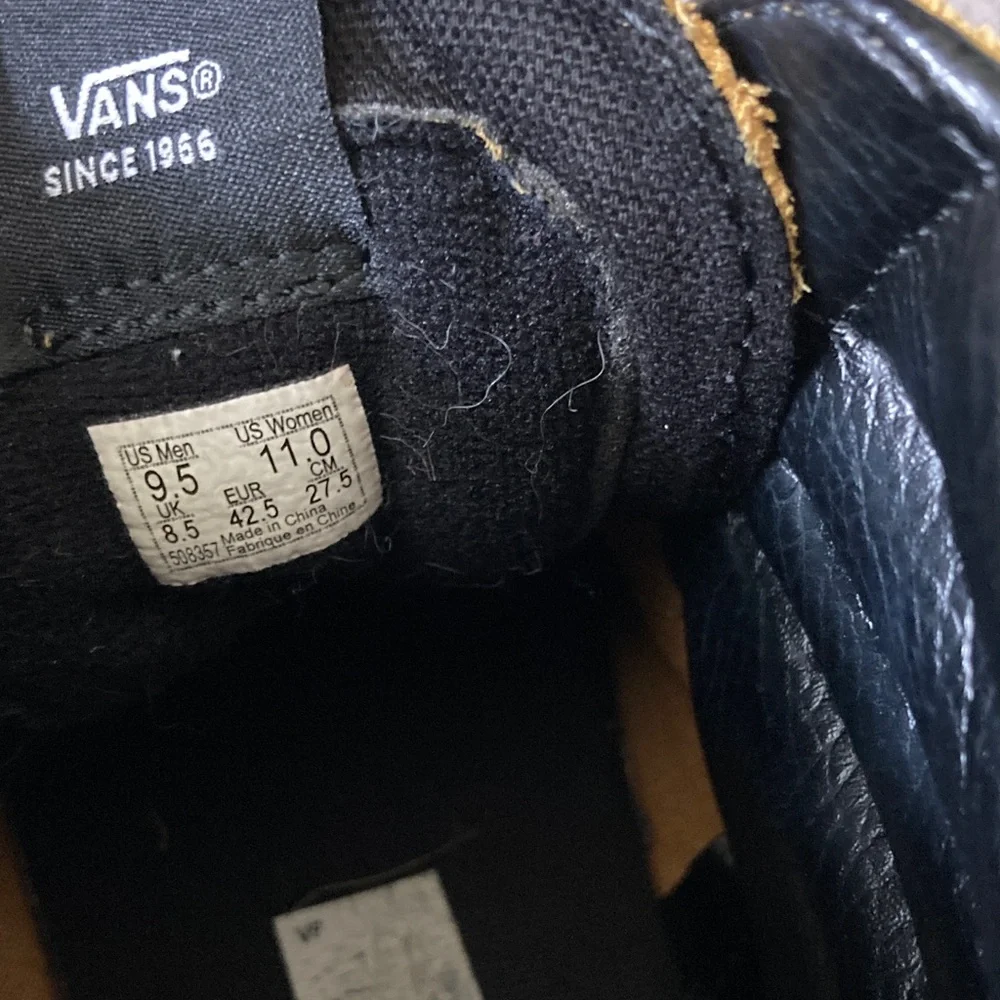 VANS tan suede high-top sneakers, M 9.5/ W 11.