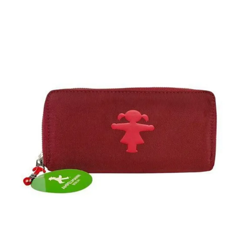 NWT Ampelmann Berlin Red Continental Zip-Around Finance Minister Wallet
