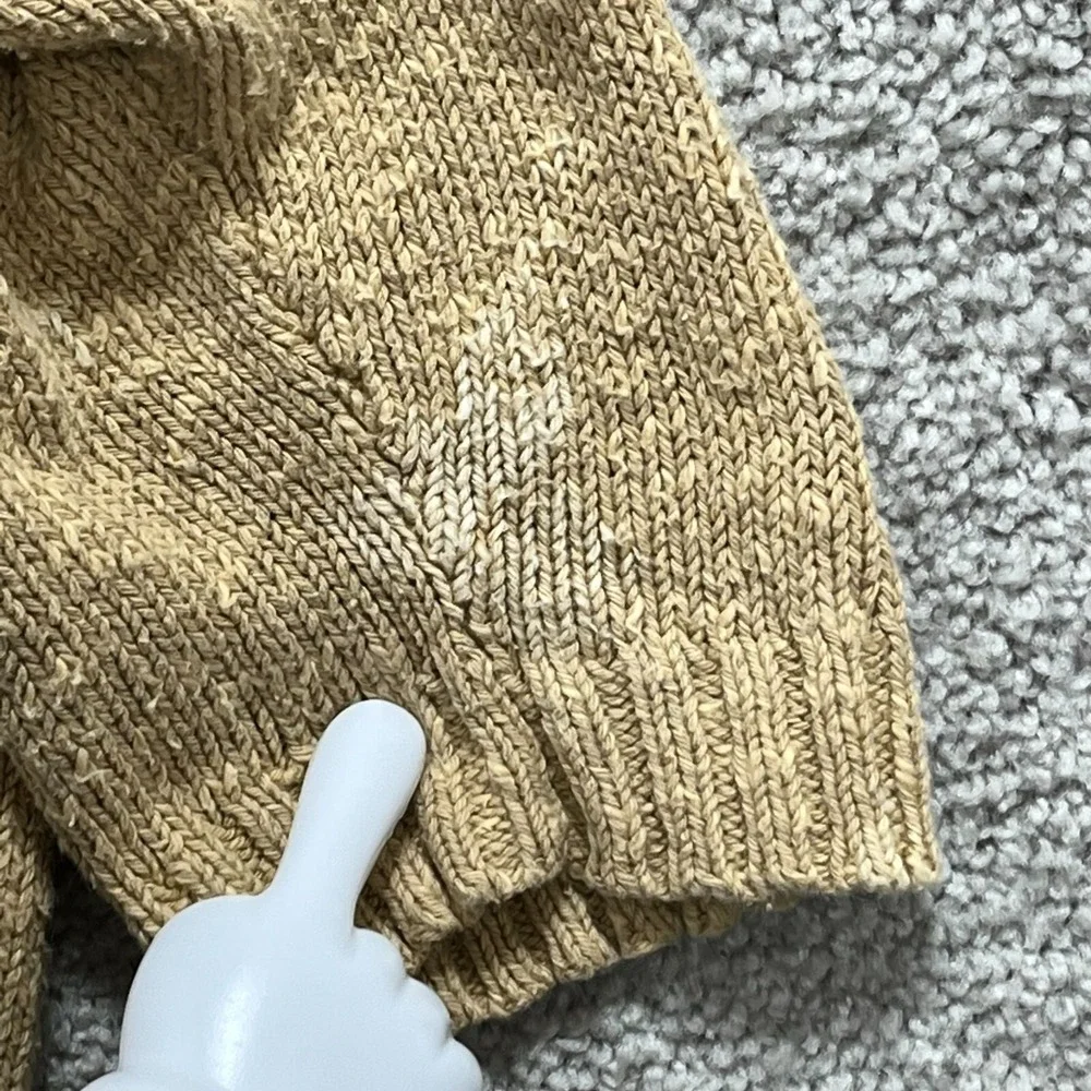 Banana Republic Sweater Men's‎ Large Beige Dad 1/4 Zip Long Sleeves Pullover