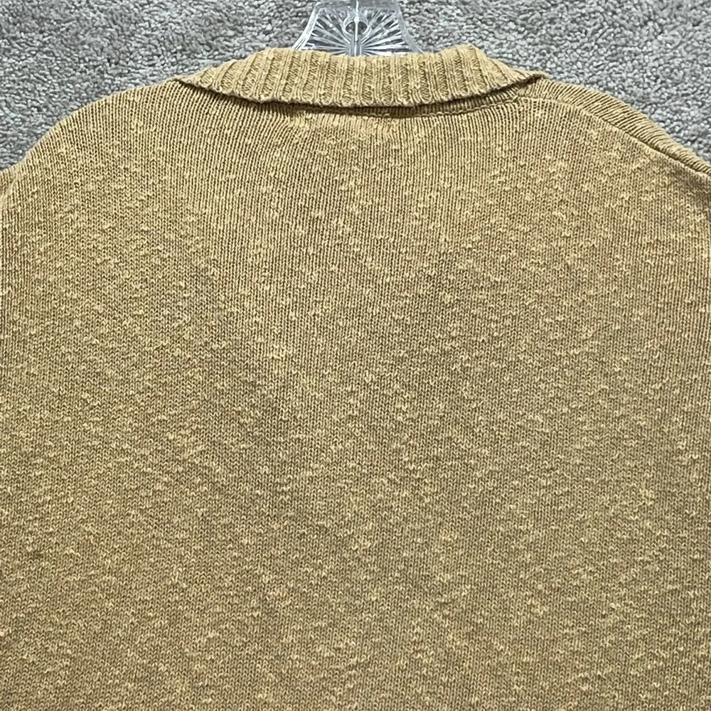 Banana Republic Sweater Men's‎ Large Beige Dad 1/4 Zip Long Sleeves Pullover