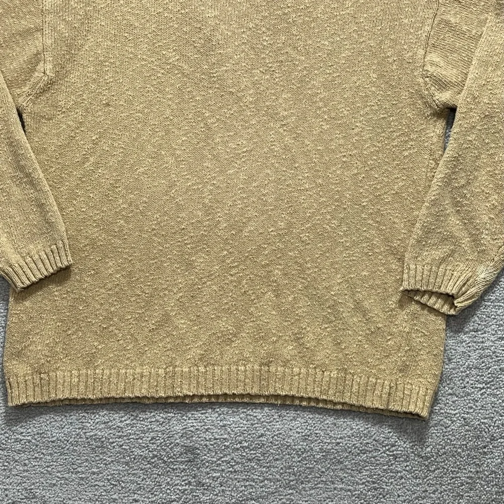 Banana Republic Sweater Men's‎ Large Beige Dad 1/4 Zip Long Sleeves Pullover