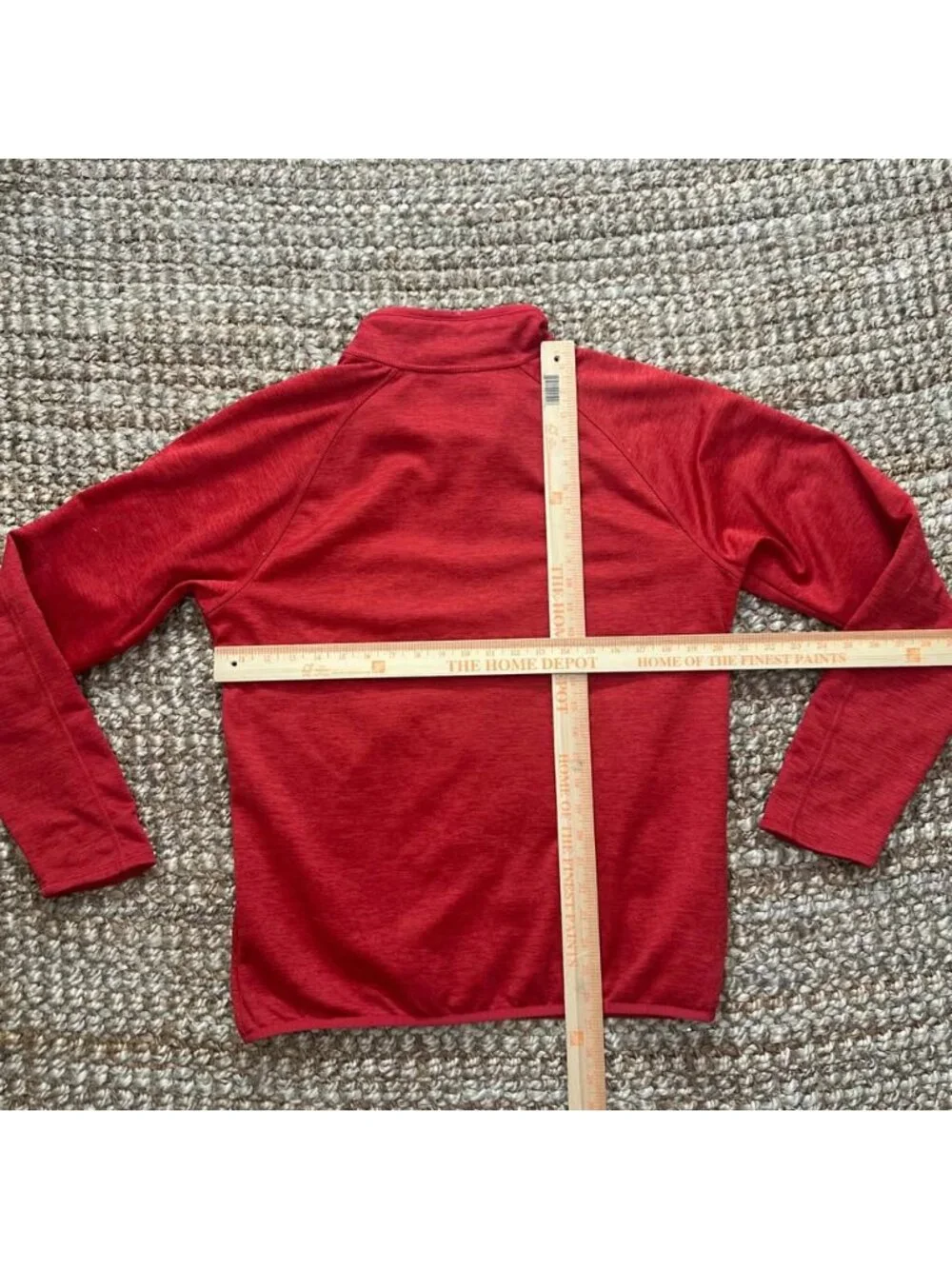 North Face Full Zip Red Mens Sweatshirt Medium