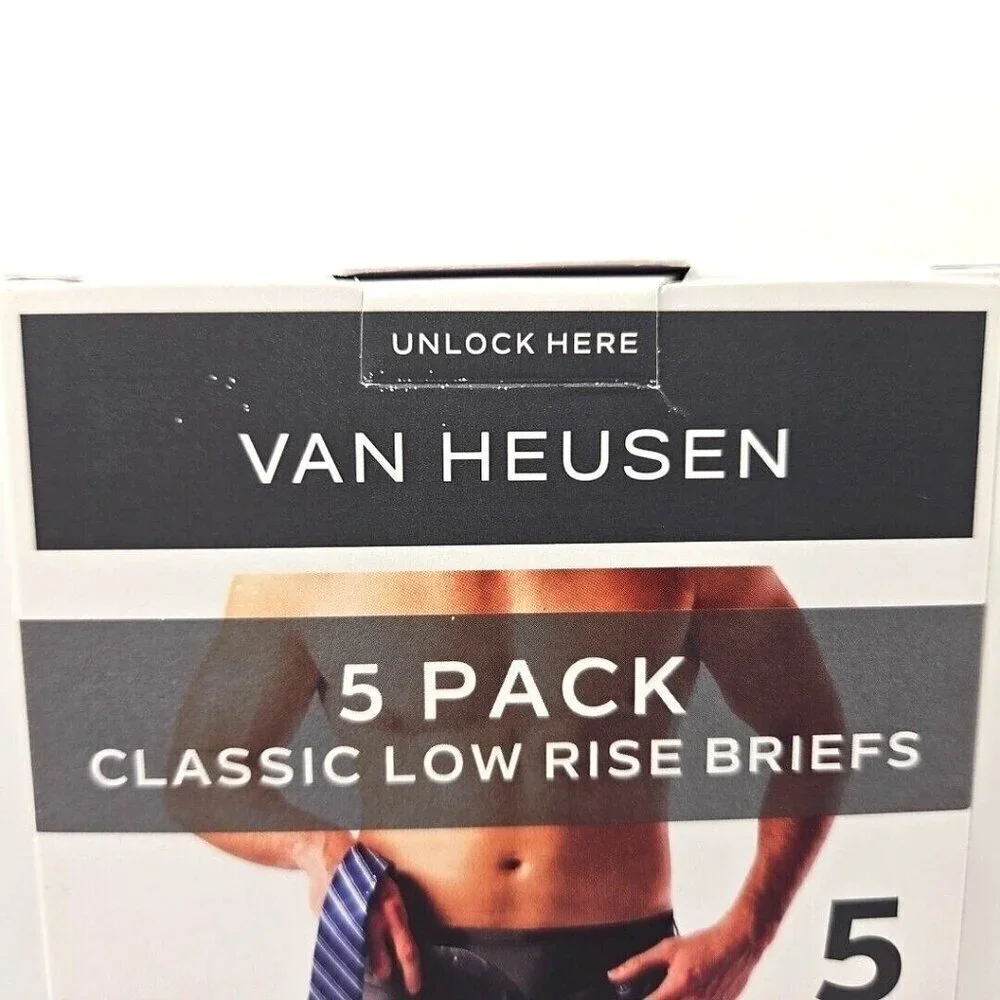 5 Pack Van Heusen Underwear Low Rise Briefs S 28-30  Multicolor Green & Blue NWT
