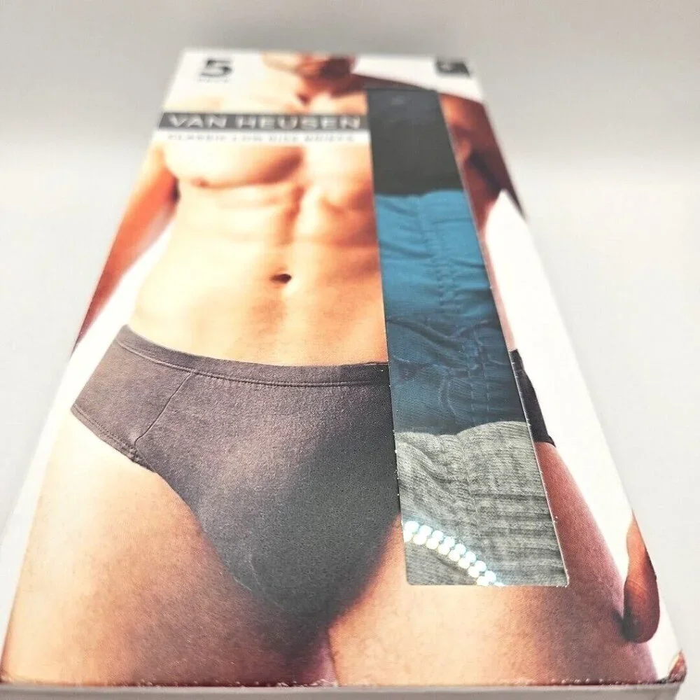 5 Pack Van Heusen Underwear Low Rise Briefs S 28-30  Multicolor Green & Blue NWT