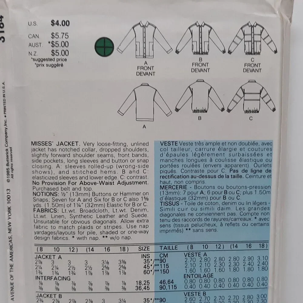 Butterick pattern new