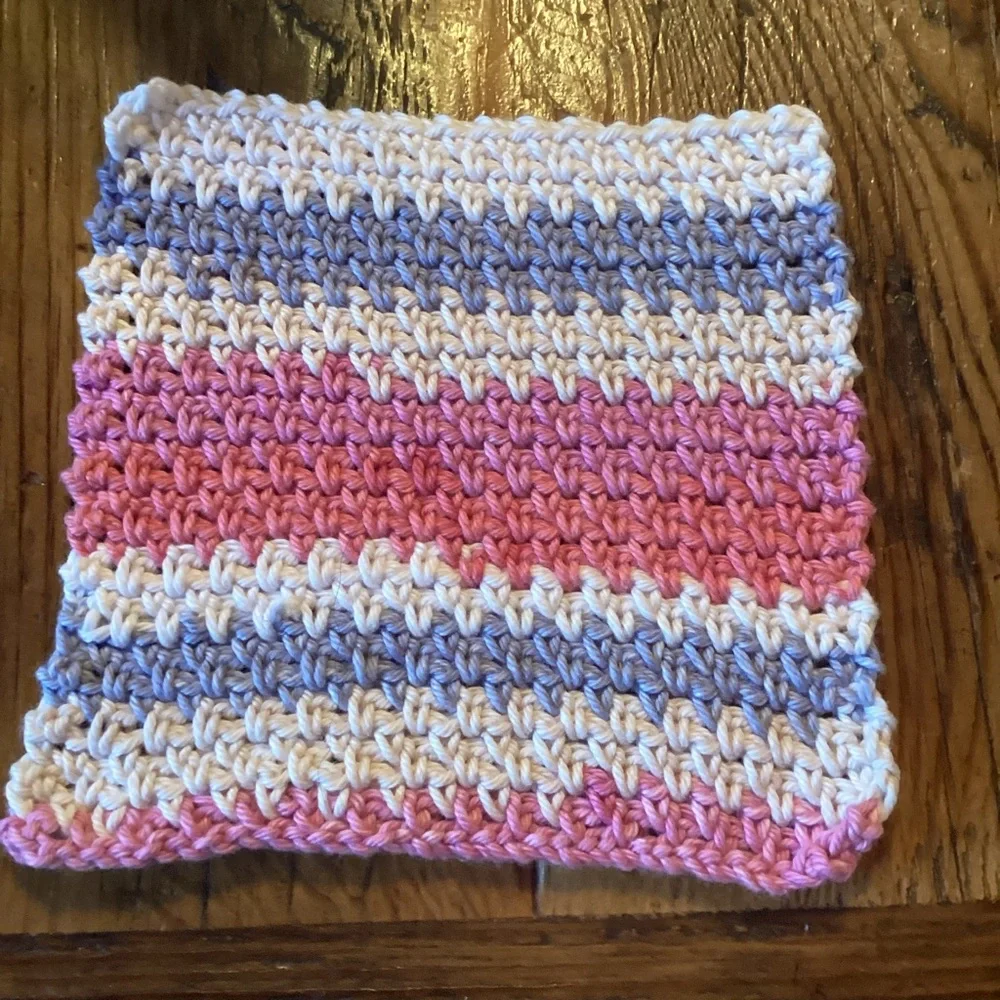 Handmade Kitchen Washcloths - crocheted - set of 4 in bright colors