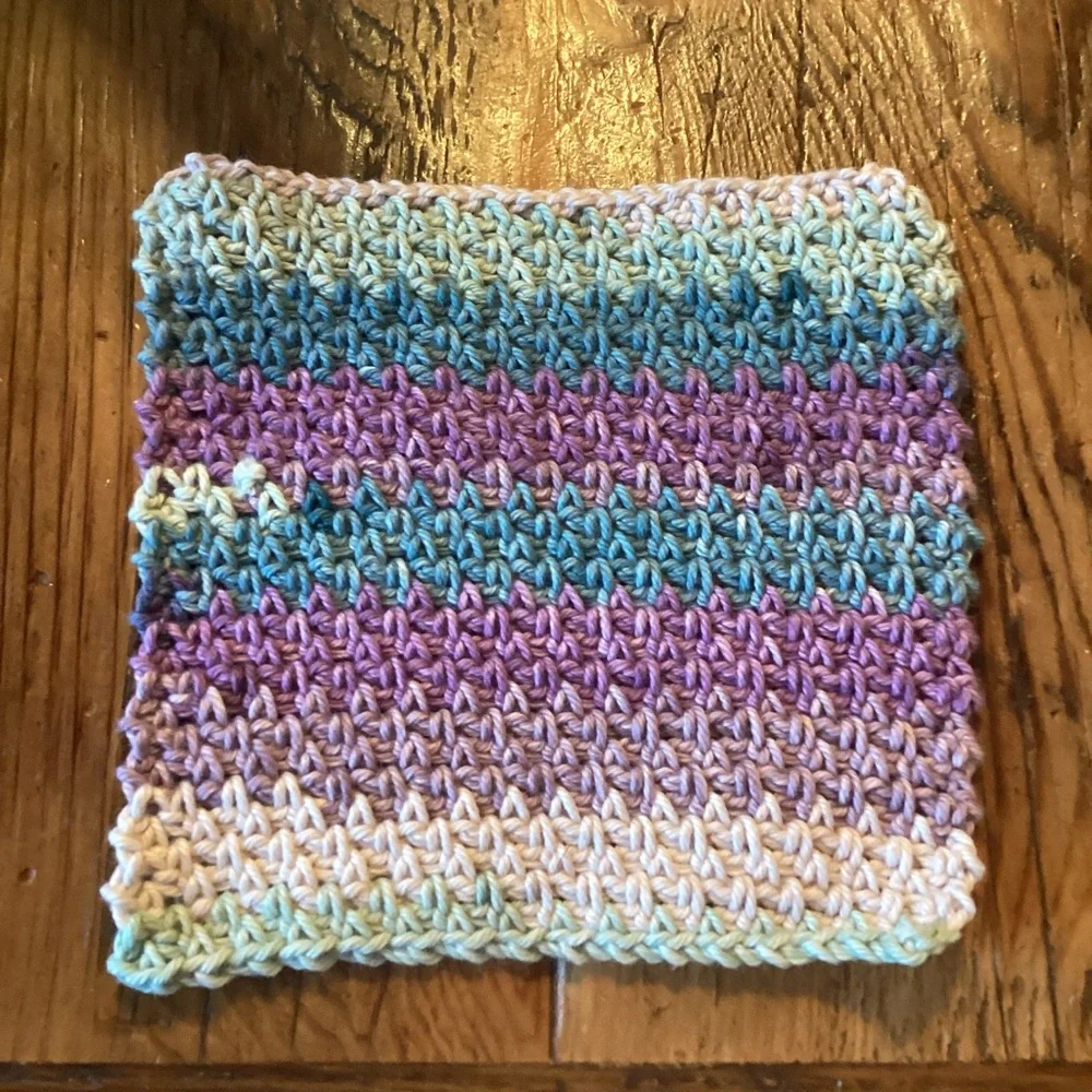 Handmade Kitchen Washcloths - crocheted - set of 4 in bright colors