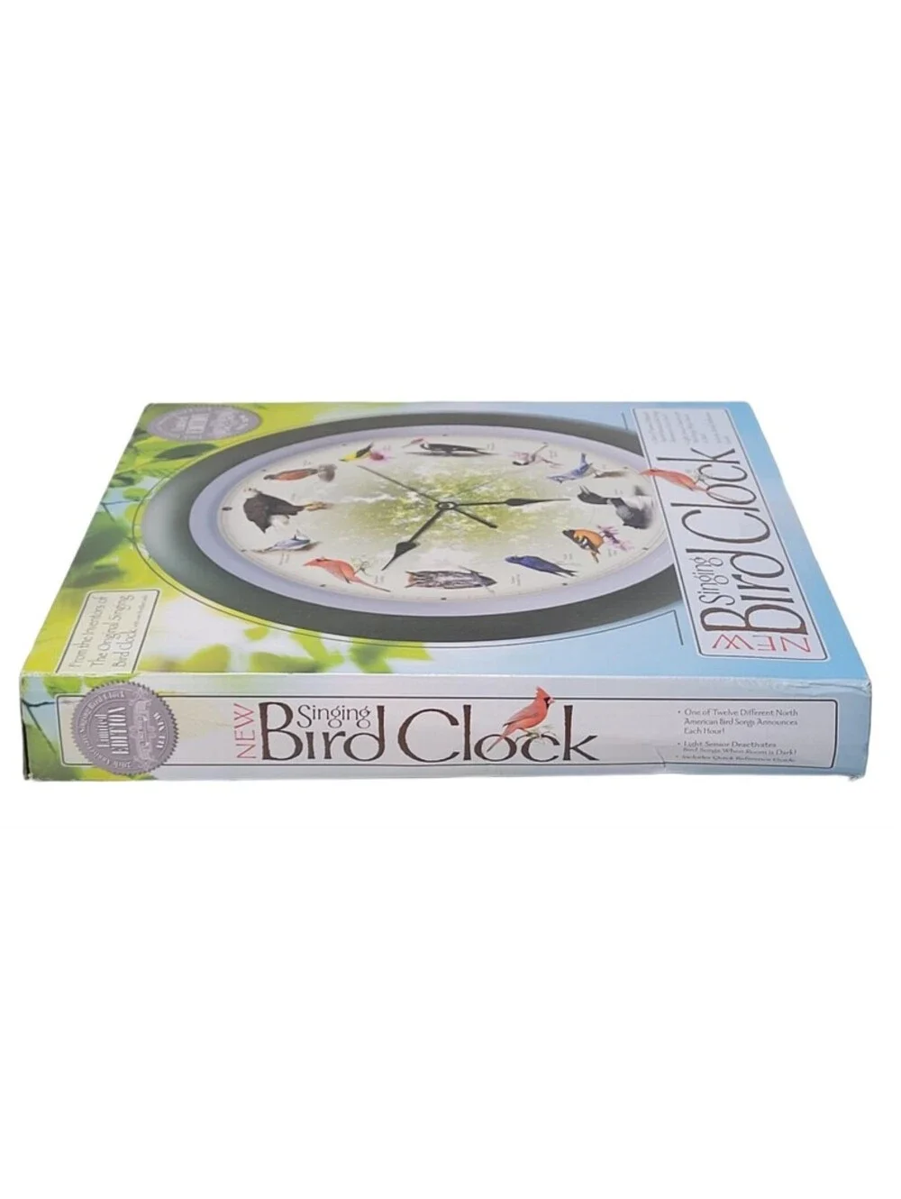 13 Inch Bird Song Wall Clock - Limited 20th Anniversary Model, Auto Dimmable