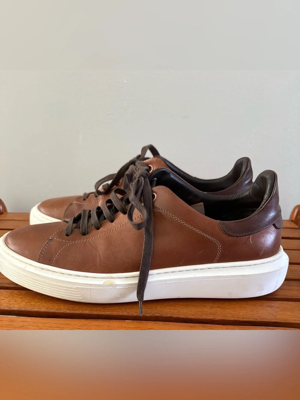 Men’s Goodman Brown Leather Legend London Sneakers Lace Up Italy 9.5