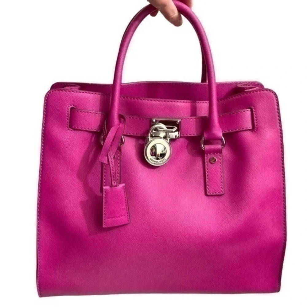Michael Kors rare pink Hamilton tote bag