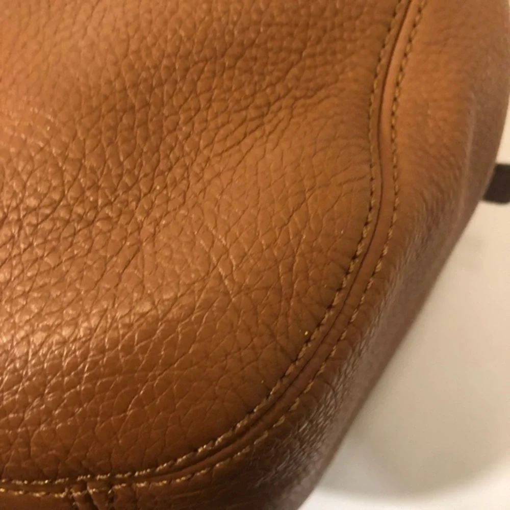 Michael kors brown leather triple compartment bag