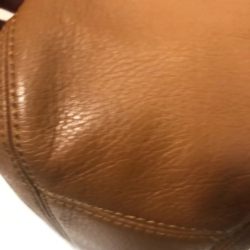 Michael kors brown leather triple compartment bag