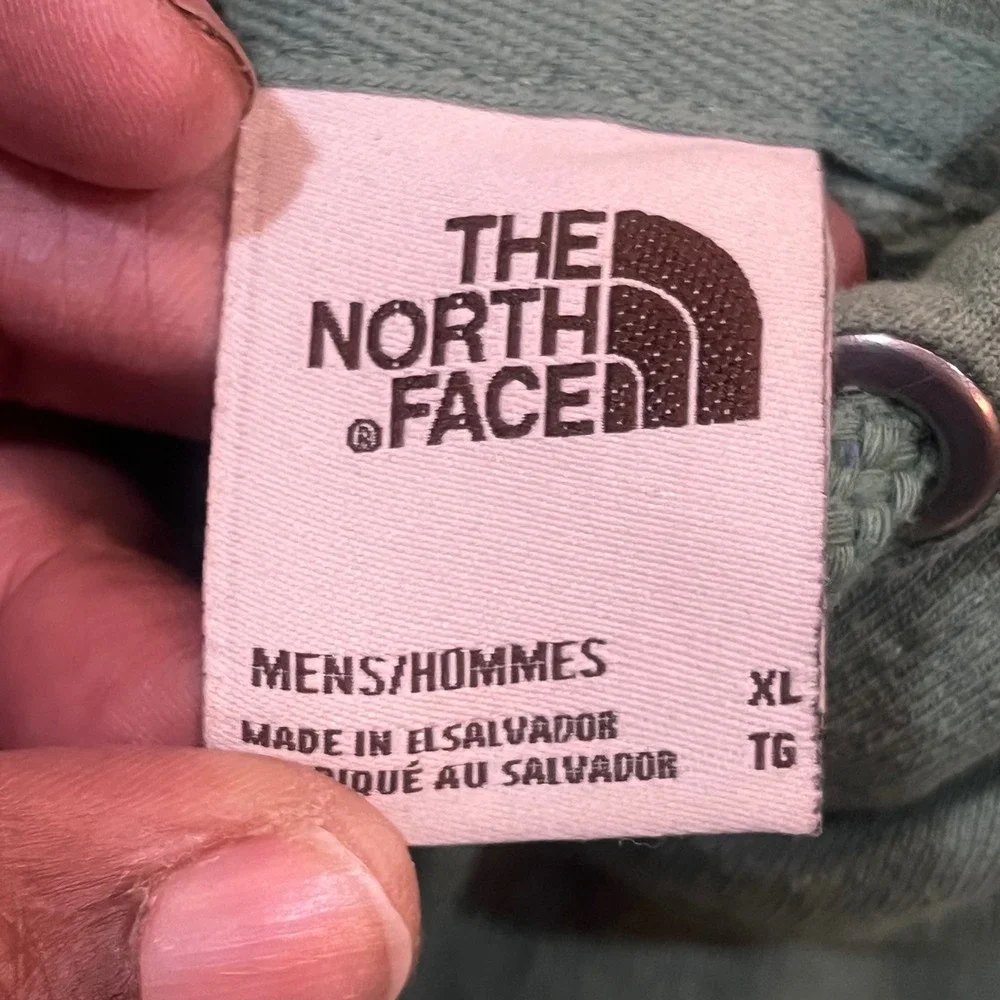 The North Face Mens XL Sage Green‎ Box Logo Pullover Hoodie Kangaroo Pocket