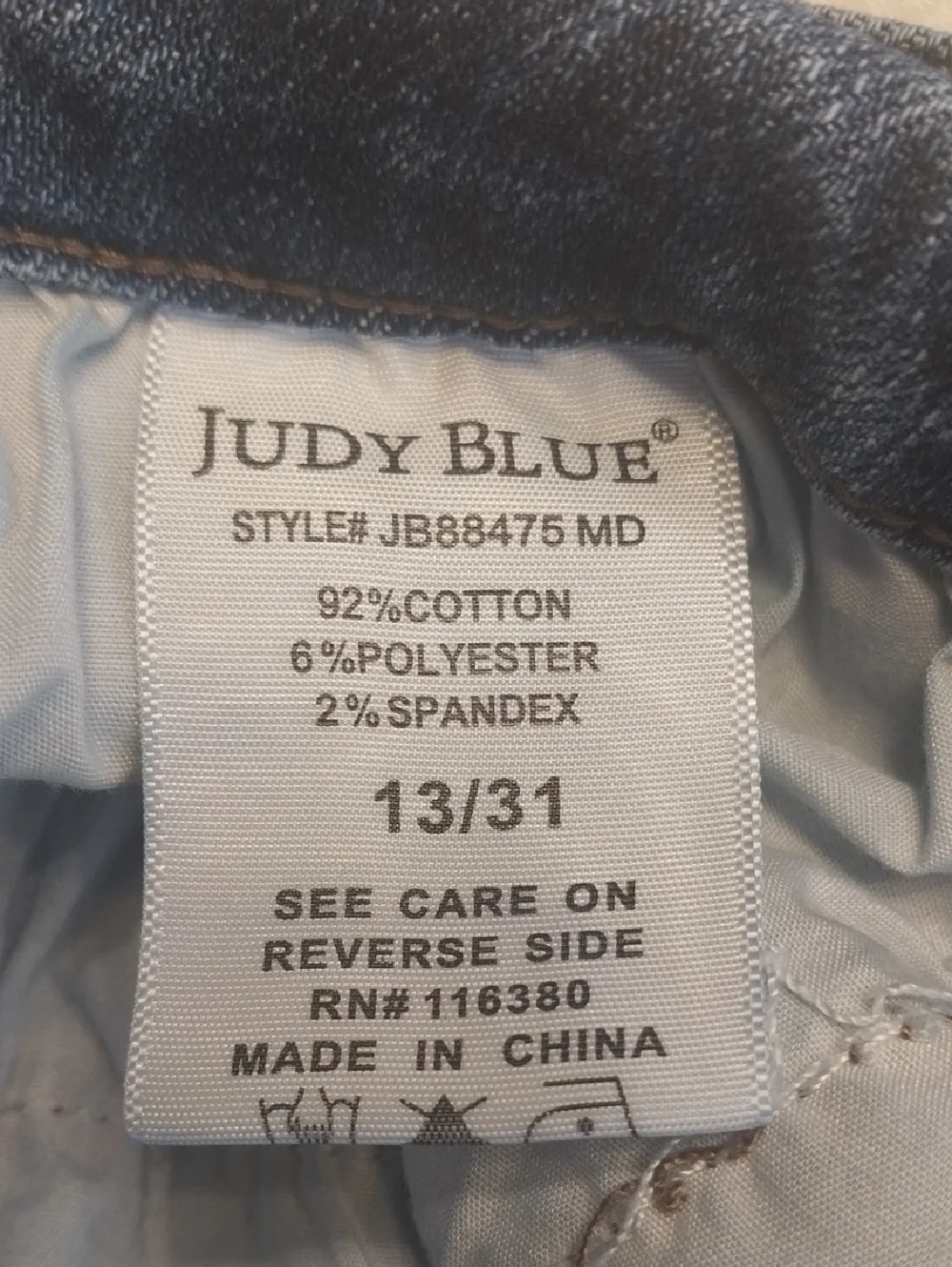 Judy Blue rise style may