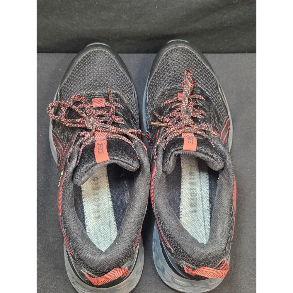 Asics Gel-Sonoma 6 GTX Mens Trail Running‎ Shoes Black Red Gore-Tex 1012A567 9.5