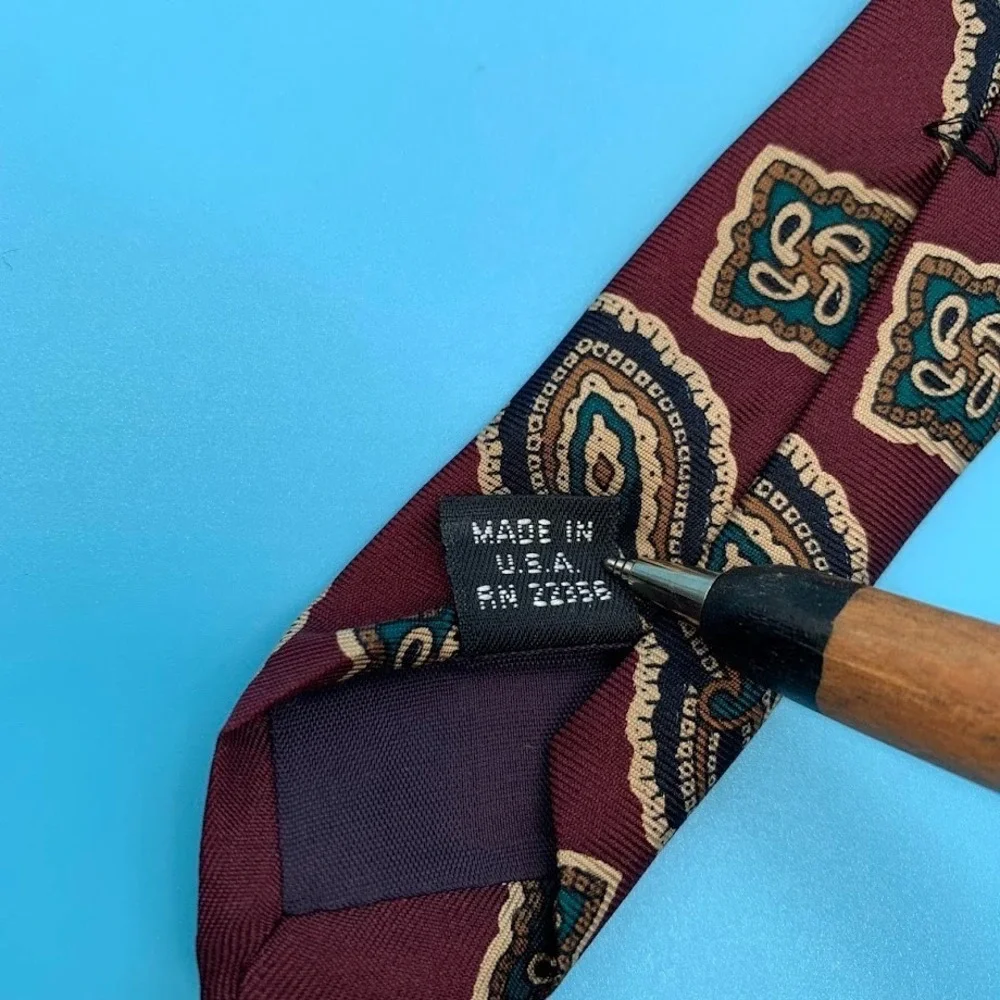 Adolfo burgundy geometric