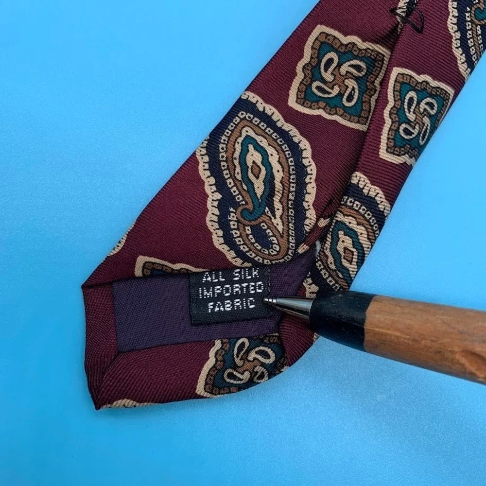 Adolfo burgundy geometric