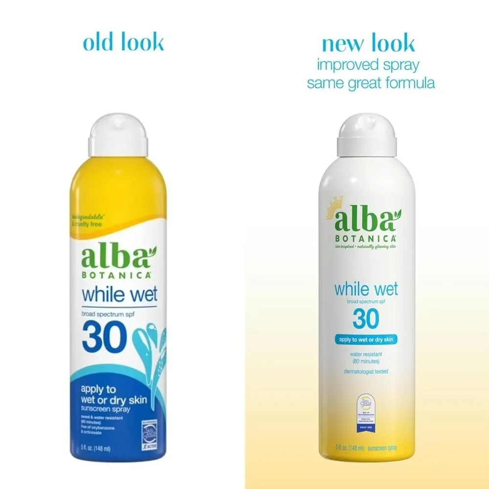Alba While Wet Sunscreen Spray SPF30, 5 Oz case of 6