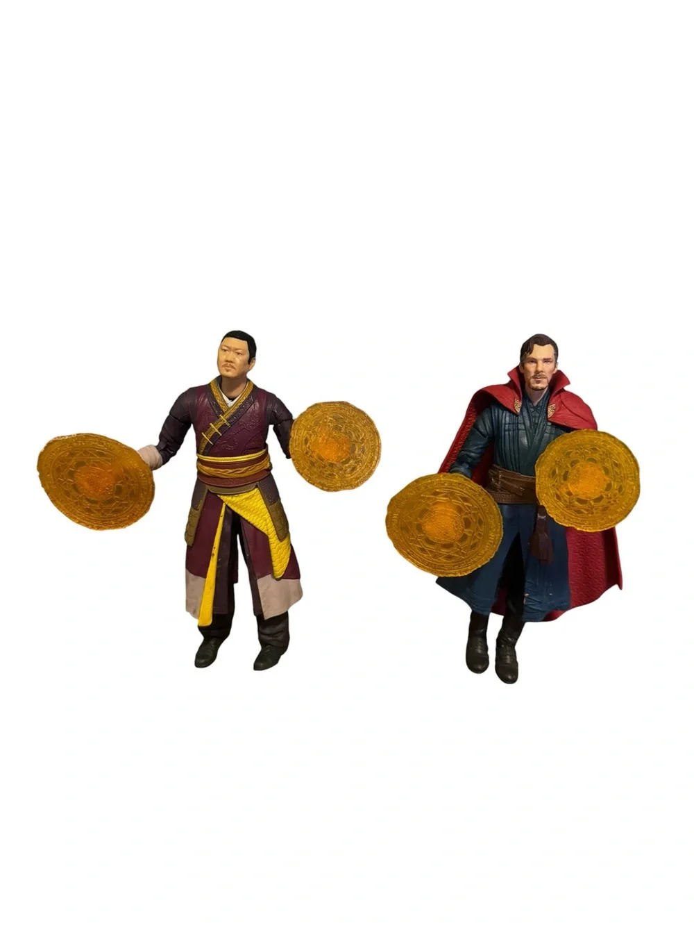 Marvel Legends Doctor Strange & Wong Action Figures with Yellow Magic Discs