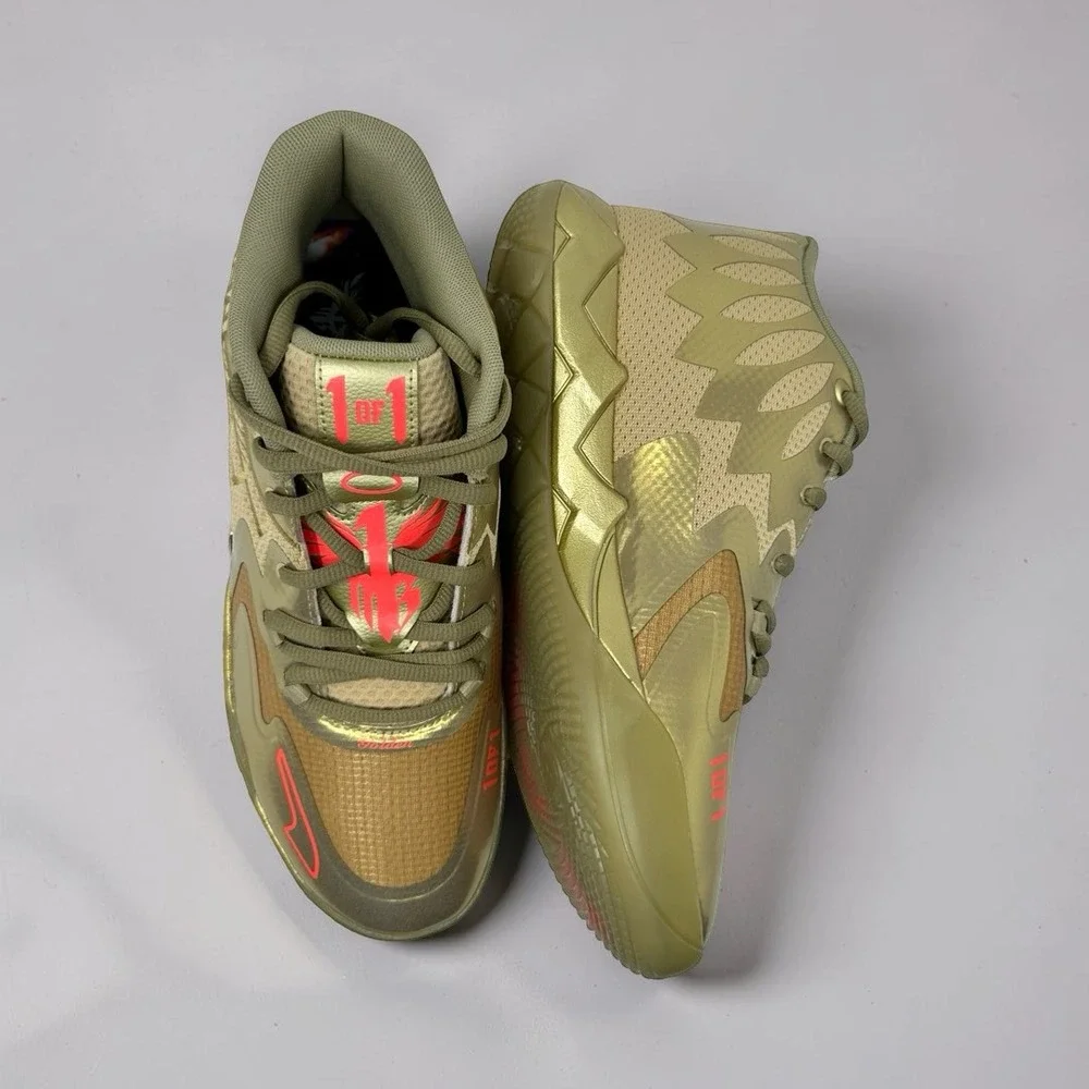 Puma MB.01 Golden Child LaMelo Ball Metallic Gold Mens Size 11 379223-01 NWOB