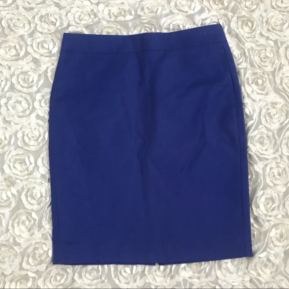 J. Crew Pencil Skirt in Coral and Royal Blue