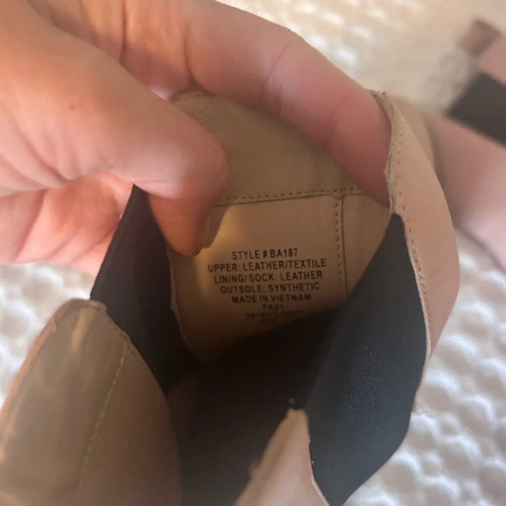 J. Crew Leather Tan Pink Women's Lug Sole Chelsea Boots