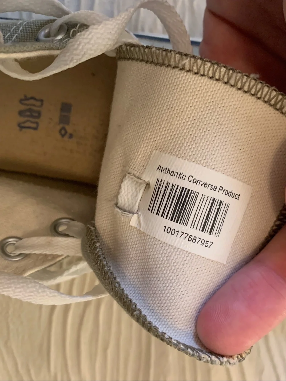 Vintage 90s/Y2K Converse Made in USA Sage Green High Top Sneakers, sz. 12.5