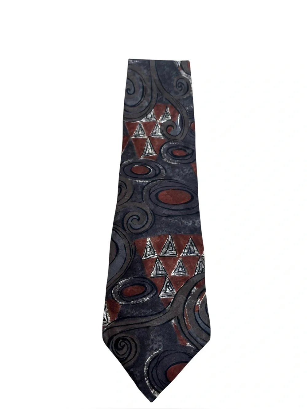 Mens‎ Vintage Oscar de la Renta Couture Abstract 100% Silk Neck Tie