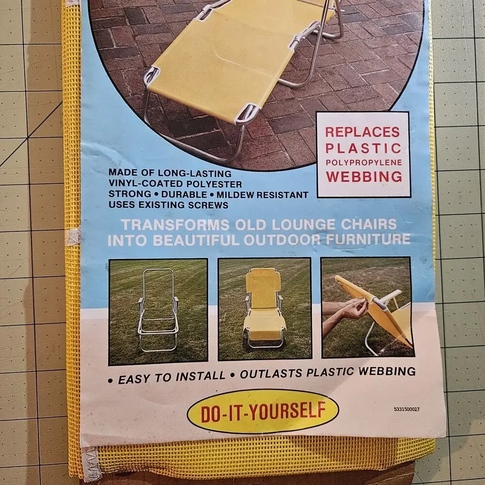 VTG Chaise Lounge One Piece Replacement Cover Yellow Lounger Better Bottom