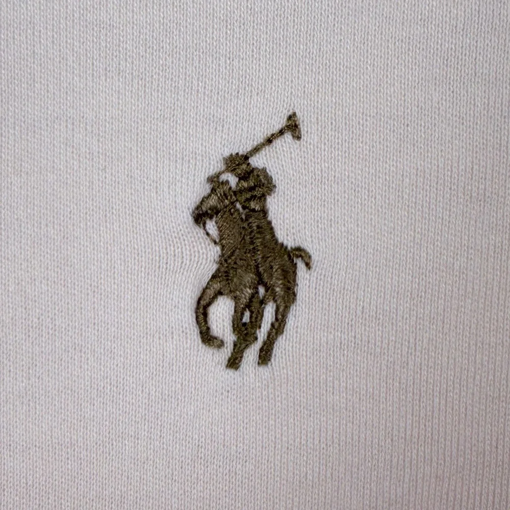 Vintage Polo Ralph Lauren Polo Shirt Mens L Ivory Cream Long Sleeve Classic Pony