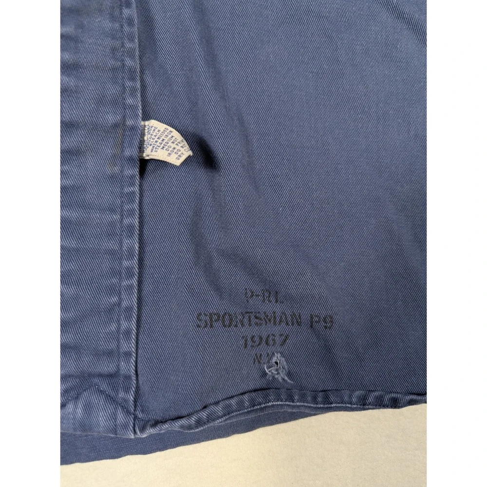 Vintage Polo Ralph Lauren Canvas Sportsman Tackle‎ Fishing Men's L Navy Shirt